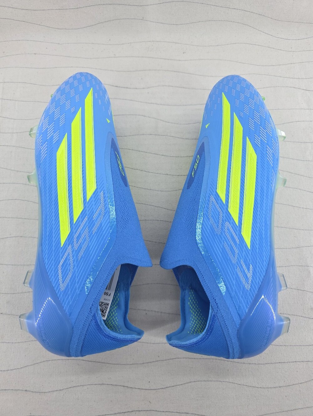 Adidas F50 Elite Laceless FG Lucid Blue Soccer Cleats JR6461 Sz 9.5 Men/10.5 Wom - Picture 8 of 11